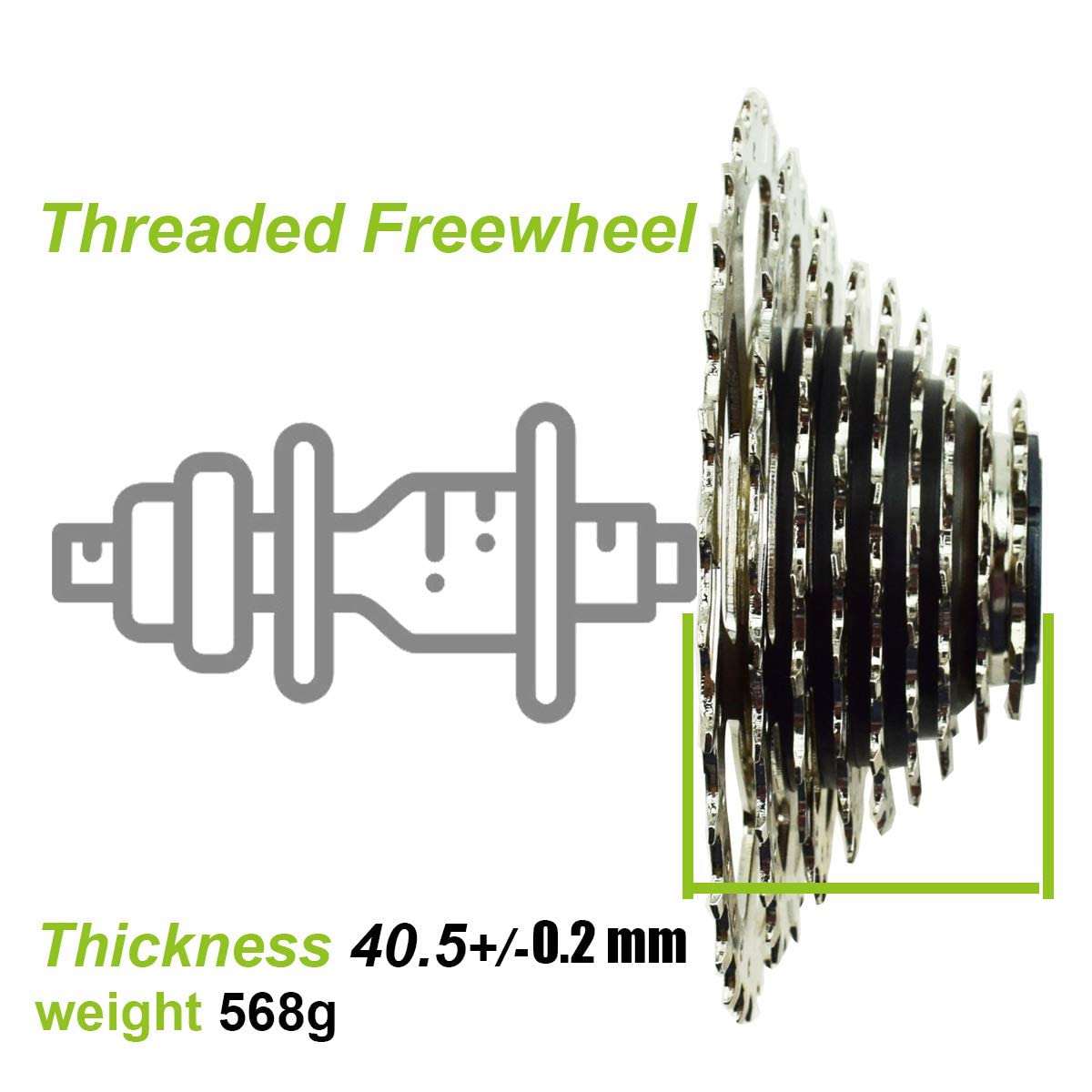 Amazon.com : 9 Speed Freewheel 11-32 9spd Epoch E-Bike Screw On